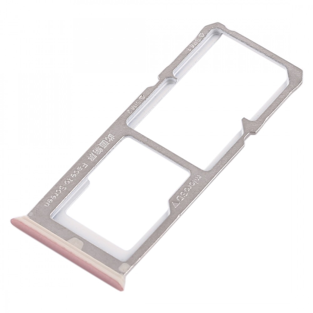 2 x SIM Card Tray + Micro SD Card Tray for OPPO A77(Rose Gold) Oppo Replacement Parts Oppo A77